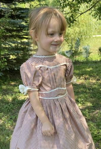 Pattern - Pointed Yolk Day Dress for 4T Girl
